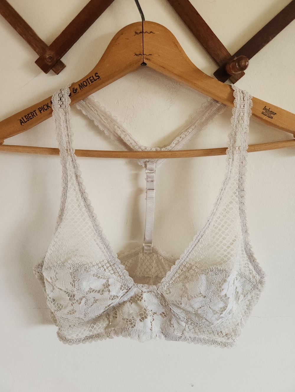 Intimately Free People Lace Bralette Sheer Racerback Small